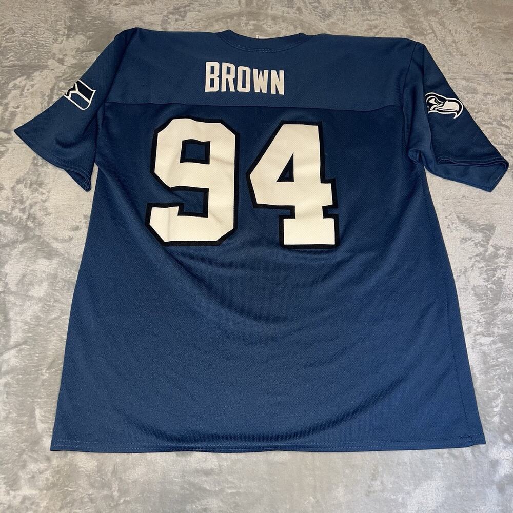 Seattle Seahawks Chad Brown #94 NFL Football Jersey Large